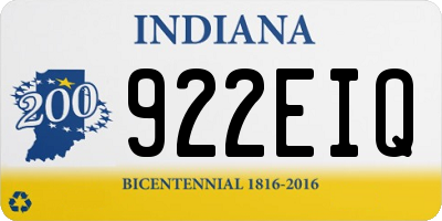 IN license plate 922EIQ
