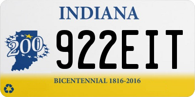 IN license plate 922EIT