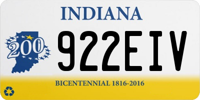 IN license plate 922EIV
