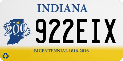 IN license plate 922EIX