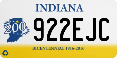 IN license plate 922EJC
