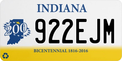 IN license plate 922EJM