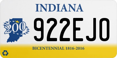 IN license plate 922EJO