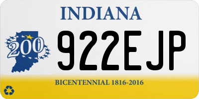 IN license plate 922EJP