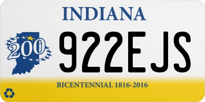 IN license plate 922EJS
