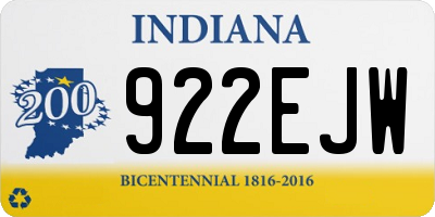 IN license plate 922EJW