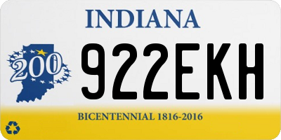 IN license plate 922EKH