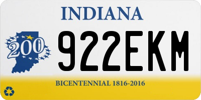 IN license plate 922EKM