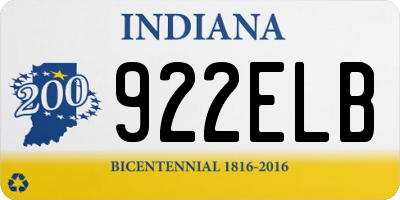 IN license plate 922ELB