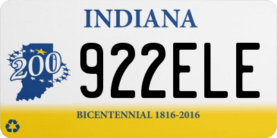IN license plate 922ELE