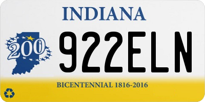 IN license plate 922ELN