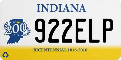 IN license plate 922ELP