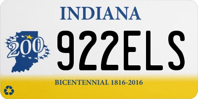 IN license plate 922ELS