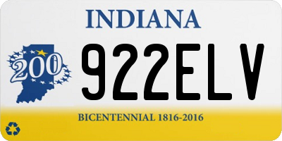 IN license plate 922ELV