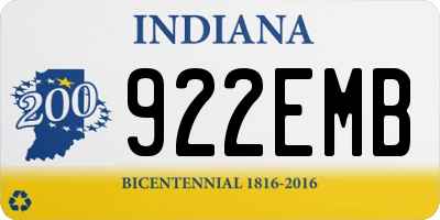 IN license plate 922EMB