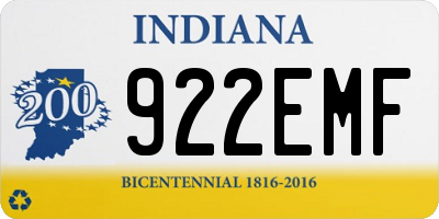 IN license plate 922EMF