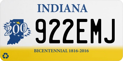 IN license plate 922EMJ