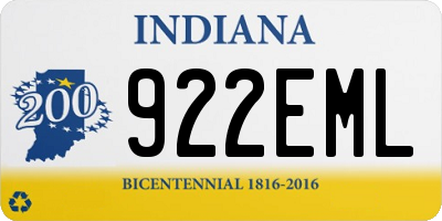 IN license plate 922EML