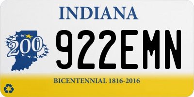 IN license plate 922EMN