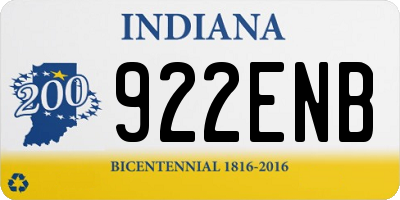 IN license plate 922ENB