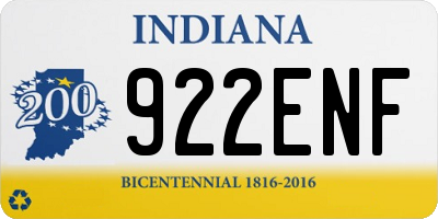 IN license plate 922ENF