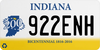 IN license plate 922ENH