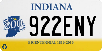 IN license plate 922ENY
