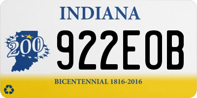 IN license plate 922EOB