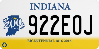 IN license plate 922EOJ
