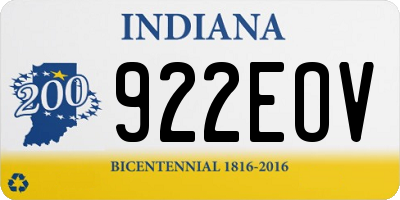 IN license plate 922EOV