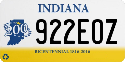 IN license plate 922EOZ