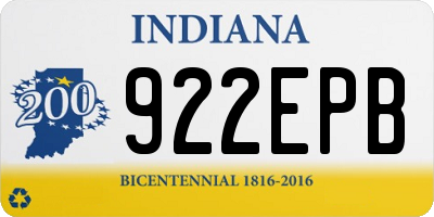 IN license plate 922EPB