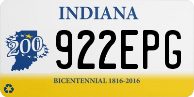 IN license plate 922EPG