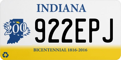 IN license plate 922EPJ