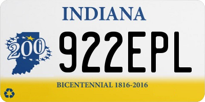 IN license plate 922EPL