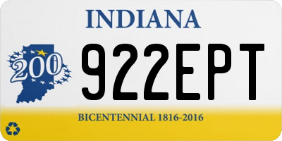 IN license plate 922EPT