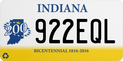 IN license plate 922EQL