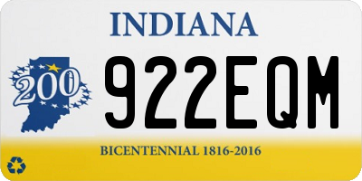 IN license plate 922EQM