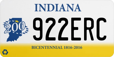 IN license plate 922ERC