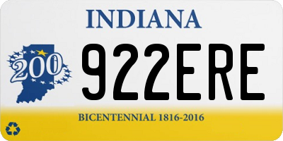 IN license plate 922ERE