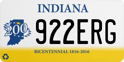 IN license plate 922ERG