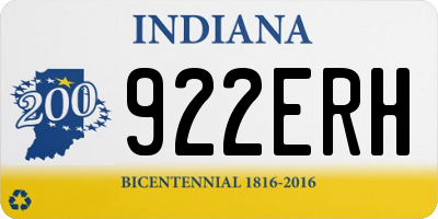 IN license plate 922ERH