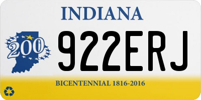 IN license plate 922ERJ