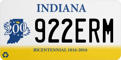 IN license plate 922ERM