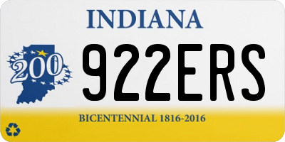 IN license plate 922ERS