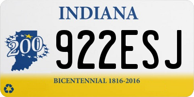IN license plate 922ESJ