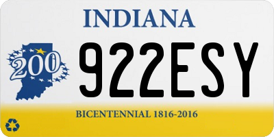 IN license plate 922ESY