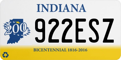 IN license plate 922ESZ