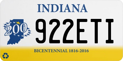 IN license plate 922ETI