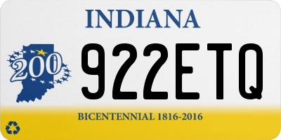 IN license plate 922ETQ